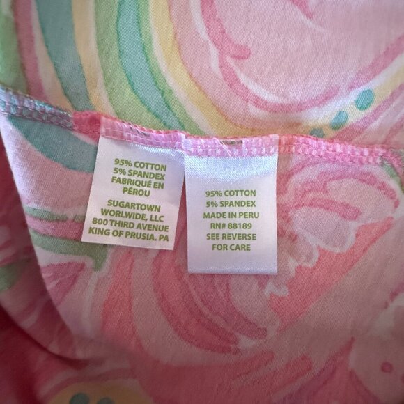 Women's XS Lilly Pulitzer Tabbie Tank Multi All Nighter Flamingo Print - Picture 5 of 6